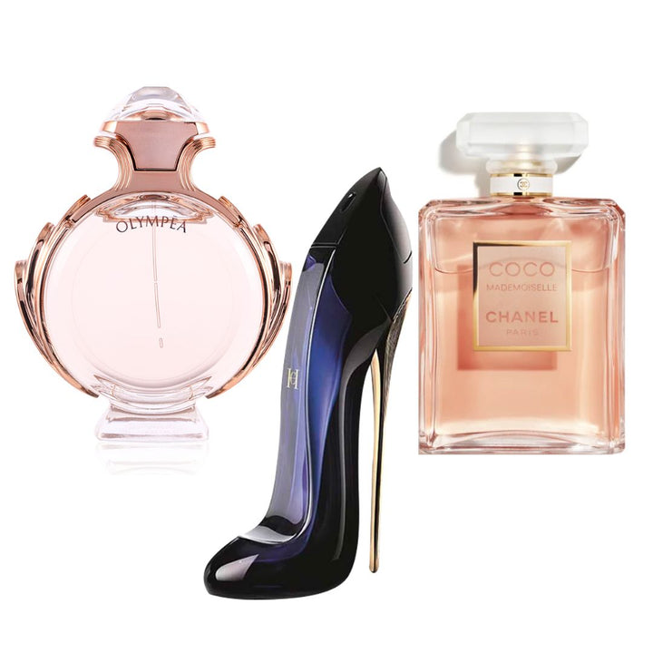 PROMO (OLYMPEA 80 ML, GOOD GIRL 80 ML Y COCO MADEMOISELLE 100 ML 3 PERFUMES DAMA) PERFUMES